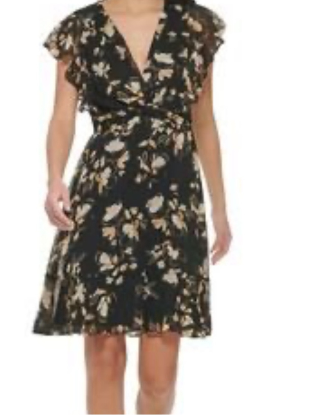 DKNY Faux Wrap Floral Dress NWT